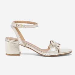 Sandale or en cuir