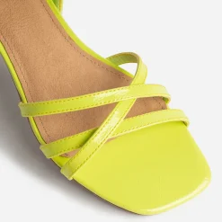 Sandale plate TEXTO lime verni