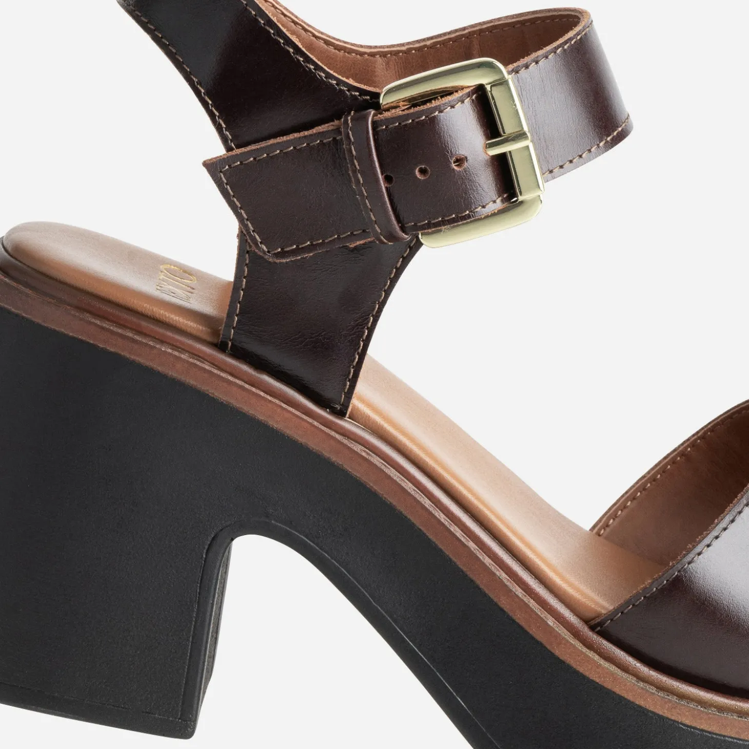Sandale TEXTO marron cuir