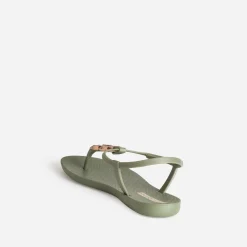 Sandale-tong IPANEMA kaki détail bijou