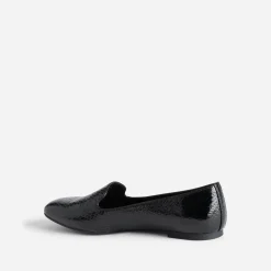 Slipper noir à motif effet python
