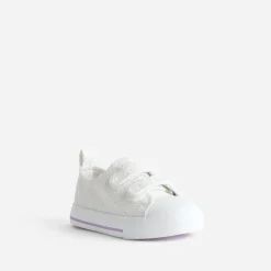 Tennis BUGGY blanche toile broderie anglaise