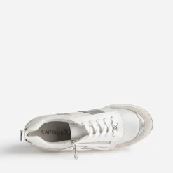Tennis CAPRICE blanche, grise et argent