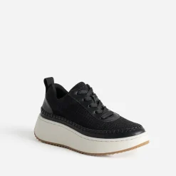 Tennis Dad shoes noir textile à relief