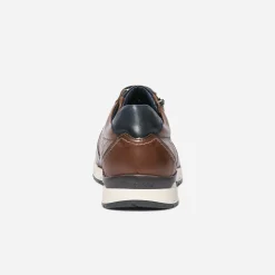 Tennis FLUCHOS marron en cuir avec zip