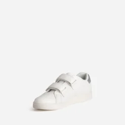 Tennis GEOX blanche détails gris argenté