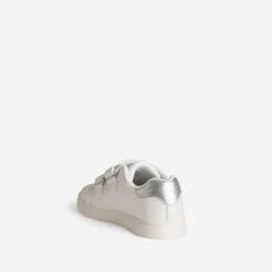 Tennis GEOX blanche détails gris argenté