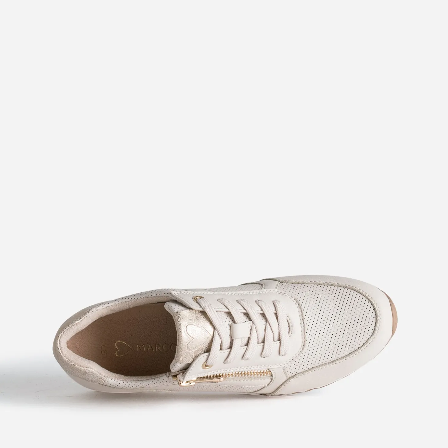 Tennis MARCO TOZZI beige clair perforée