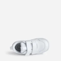 Tennis PUMA blanche et argentée à scratchs