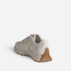 Tennis SKECHERS beige bi-matière