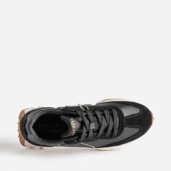 Tennis SKECHERS noire bi-matière