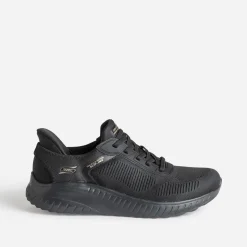 Tennis SKECHERS noire mesh et lacet élastiqué