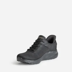 Tennis SKECHERS noire mesh et lacet élastiqué