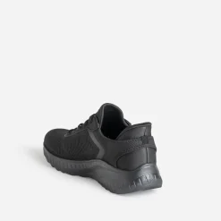 Tennis SKECHERS noire mesh et lacet élastiqué