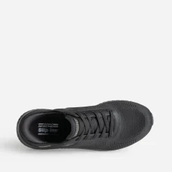 Tennis SKECHERS noire mesh et lacet élastiqué