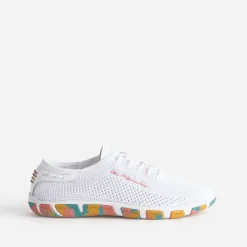 Tennis TBS blanche en mesh semelle camouflage