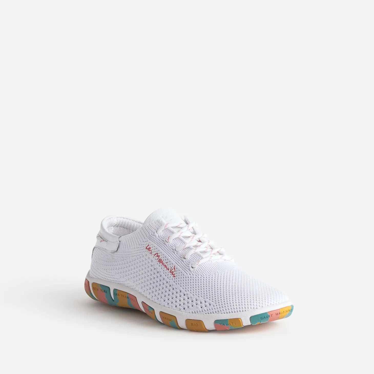 Tennis TBS blanche en mesh semelle camouflage