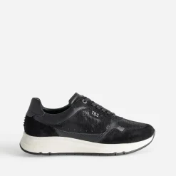Tennis TBS noire en cuir